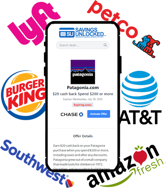 Mobile app interface showing deals