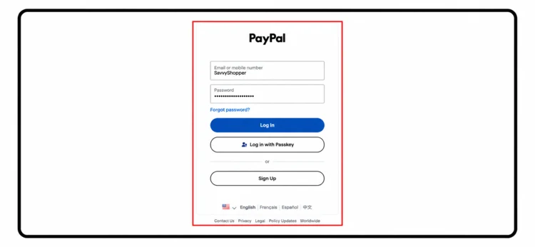 PayPal activation step 02
